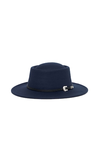 Berellini Kaşe Kaşmir - Unisex Geniş Fotör Lacivert