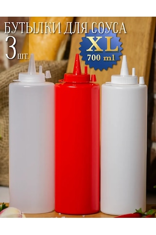 Mbh Plastik Sos Soslukları, 700ml Sos Şişeleri 238172738 Kırmızı