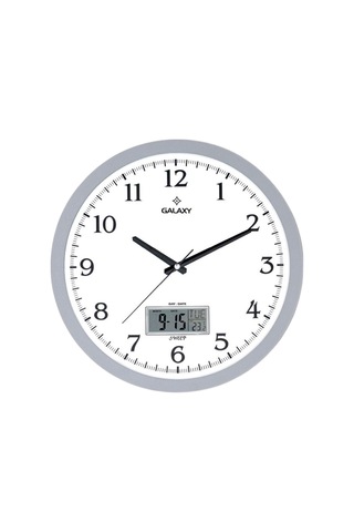 Krom Tarih Ölçer 35,5 Cm Duvar Saati Çok Renkli