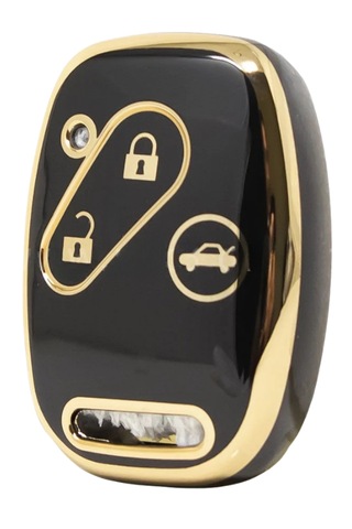 Honda Cr-v Civic Fd6 Accord 3 Buton Nano Anahtar Kılıfı Siyah-gold