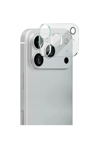 Forzacase Apple Uyumlu iPhone 17 Pro İle Kamera Lens Koruyucu Cam Filmi Şeffaf - Fc378 Renksiz