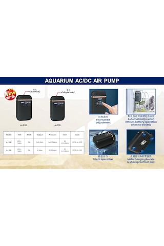 Sobo Usb Şarjlı Tek Çıkışlı Mini Akvaryum Hava Motoru A-310