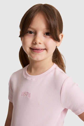 U.S. Polo Assn. Kız Çocuk Açık Pembe Tişört Basic 50325626-vr078 Acık Pembe