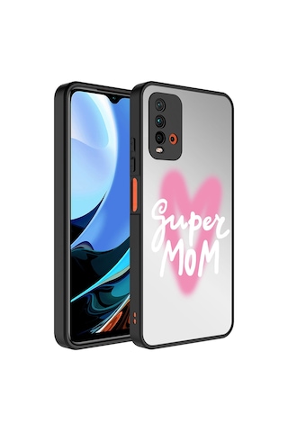 Xiaomi Redmi Note 9 4g Kılıf Aynalı Desenli Kamera Korumalı Parlak Zore Mirror Kapak - Süper Anne
