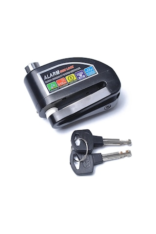 110 Db Siyah Motosiklet Alarmlı Disk Kilidi Hatırlatma Kablolu
