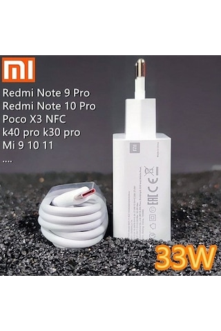 Mı 33 Watt Fast Qualcomm Turbo Hızlı %100 Mi Şarj Aleti Xiaomi 33w Şarj