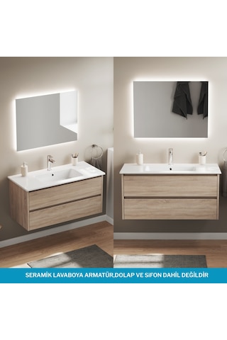 Isvea Sistema T-flat Slim İnce Formlu Lavabo 101 X 46,5 Cm Beyaz Beyaz