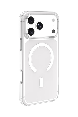 Apple Uyumlu iPhone 17 Pro Max Kılıf Mkst Wireless Şarj Özellikli Şeffaf Kapak - Şeffaf Şeffaf