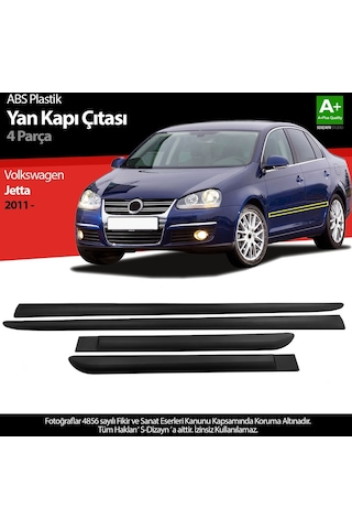 S-dizayn Vw Jetta Abs Plastik Yan Kapı Koruma Çıtası 2011 Üzeri A+ Kalite
