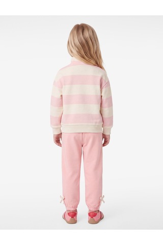 Koton Fiyonklu Beli Lastikli Pamuklu Şardonlu Jogger Eşofman Altı Pembe 7wmg40016ak Gül