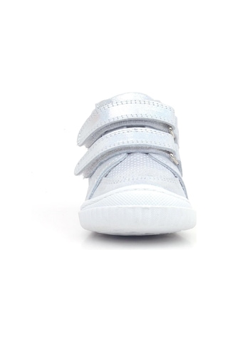 Rakerplus Raya Hakiki Deri Gümüş Simli Cırtlı Kız Bebek Bot Gümüş