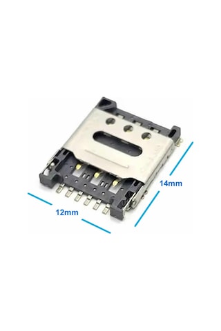 Nano Sim Kart Soket Micro 6 Pin Açılabilir Kilitli Kapak Gsm Akıllı Saat Apple Uyumlu iPhone Cep Telefonu