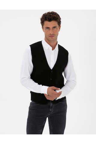 Pierre Cardin Erkek Siyah Yelek Triko 50317313-vr046 Siyah