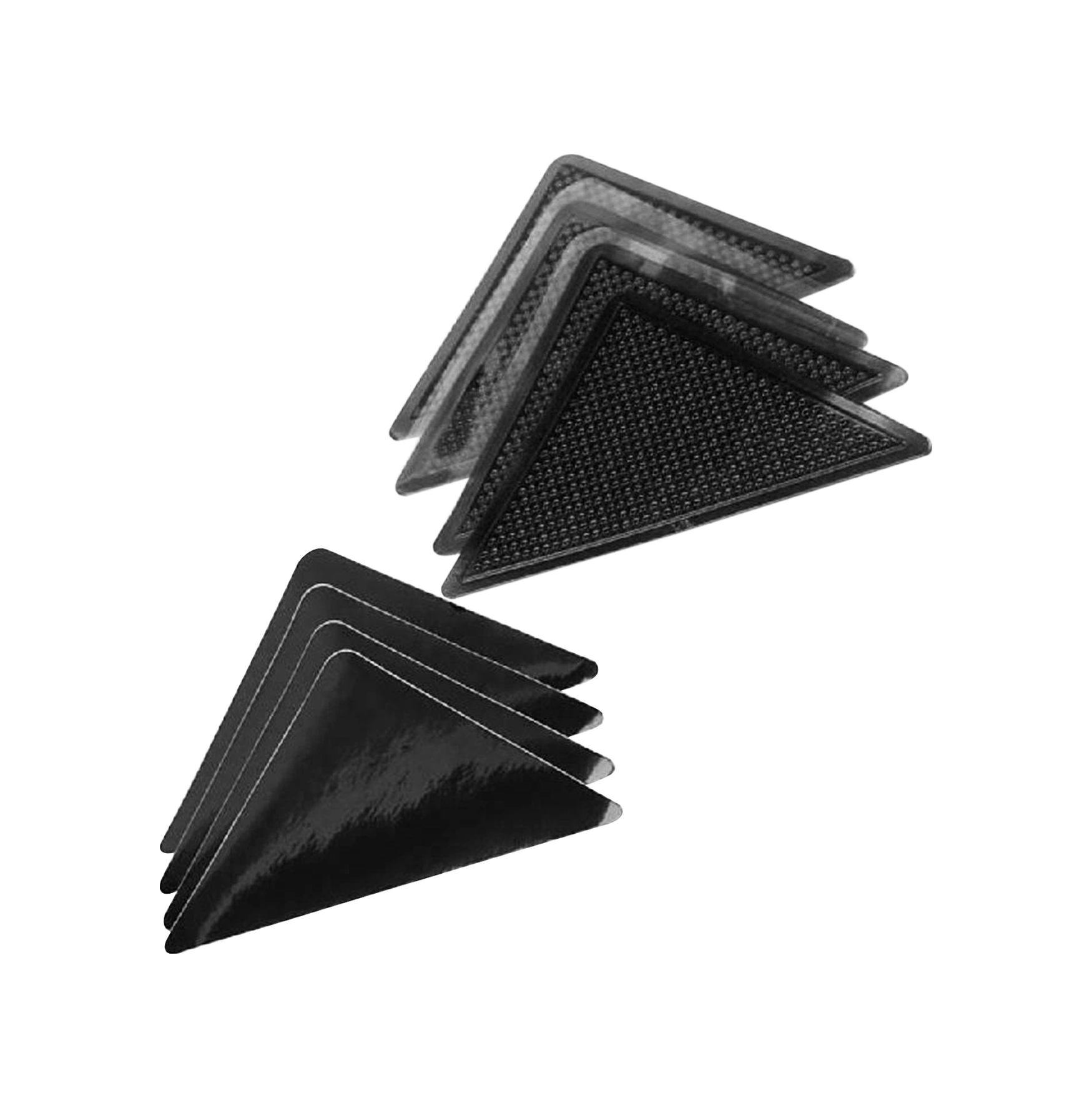 Yuntech01 Su Geçirmez Halı Kayma Engeli, Üçgen Sabitleyici, Tekrarlı Kullanım Silikon Sticker Seti 4 Adet Ana + 4 Adet Yardımcı Diğer