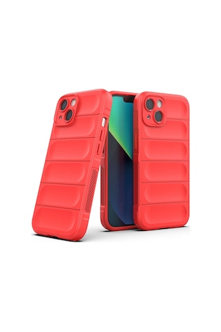 Rba Aksesuar Apple Uyumlu iPhone 13 Kılıf Esnek Tpu Oyuklu Arka Yüzey Tasarımlı Rba Etnik Silikon Kapak - Siyah Siyah