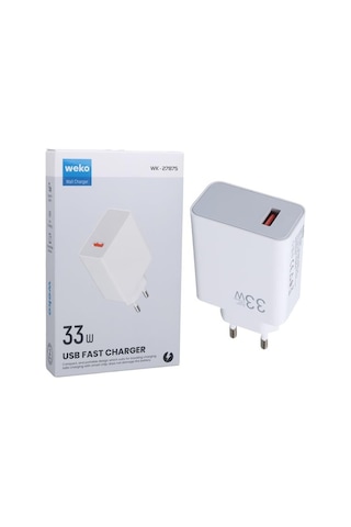 Weko Wk-27875 M11 Beyaz 33 Watt Turbo Usb Şarj Başlık Adaptörü Standart