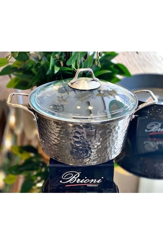 Brioni Platinium 7 Parça Tencere Takımı Platin Pl-11101