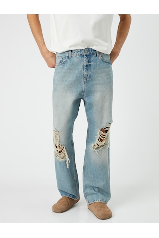Koton Steve Jeans - Loose Fit Orta İndigo 4sam40031ıd İndigo