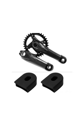 Geeroyoo Rısk Marka Silikon Bicycle Krank Koruması, Yumuşak Ve Esnek, Farklı Markalara Uyumlu, 5 Çift/poşet, Montaj Kolay, Karbon Siyah Siyah