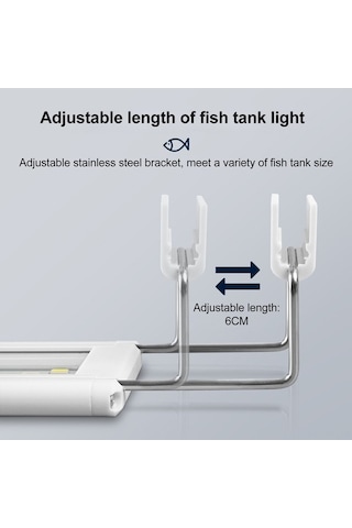 Besthome1 40cm Led Akvaryum Lambası, Renkli Ayarlanabilir Işık, Bitki Ve Alga Için, Kolay Montaj, 5w Enerji Tasarruflu Diğer