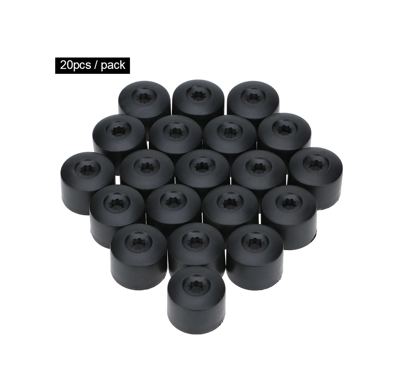 Neevoyu 17mm Yıldız Delikli Lastik Vida Toz Koruyucu Kapağı 20 Adet + Uygulama Aracı - Vw, Audi, Skoda Uyumlu