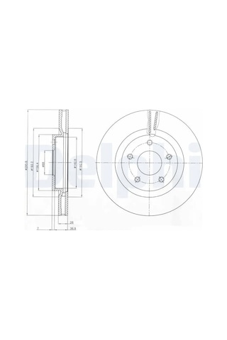 Nissan Qashqai J10 Fren Diski On 2007-2013 Delphı Bg4109c 2adettir Nissan Qashqai J10 Fren Diski On 2007-2013 Delphı Bg4109c 2adettir