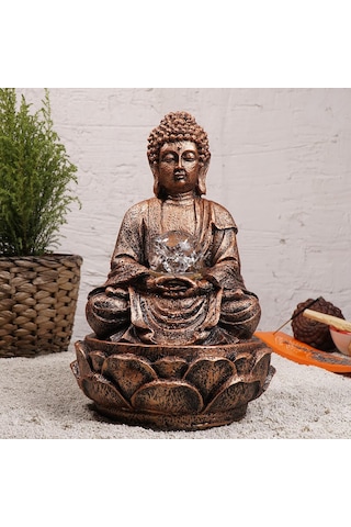 Zen Lord Buddha Temalı Eskitme Su Şelalesi