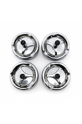 12 Adet Ashtray Yuvarlak - Basmalı Metal Küllük 5492 Çr