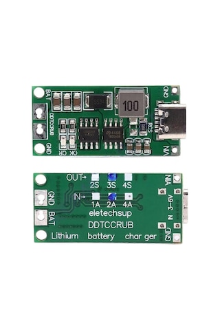 3s 2a Type-c Lityum Pil Şarj Modülü 12.6v 18650 Batarya Şarj Devresi