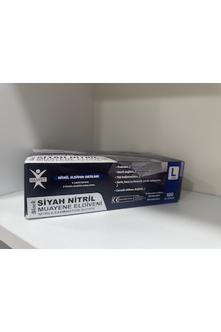 Muayene Eldiveni Nitril Siyah Large