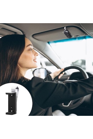 Youtek Ev Tipi Garaj Kapısı Kumanda Klipsi - Araç İçi Uzaktan Kumanda Tutucu, 2 Adet Siyah