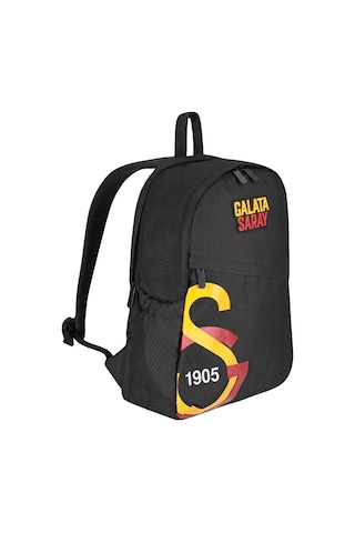 Me Çanta Galatasaray Lisanslı Logo Detaylı Siyah Sırt Çantası Sarı - Lacivert - Beyaz