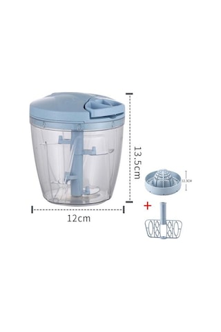 Meyve Öğütücüler İçin Çok Fonksiyonlu Sebze Kesici Kıyma Manuel Sarımsak Et Kırıcı Mutfak Aksesuarları Shredders & Amp Dilimleyiciler Mavi, 12x13.5cm Ahşap