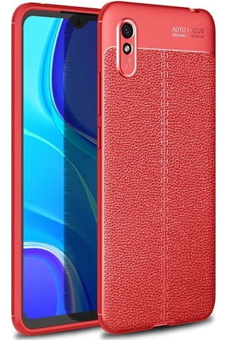 Xiaomi Redmi 9A Kılıf Zore Niss Deri Desenli Silikon Kılıf