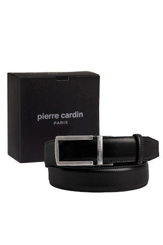 Pierre Cardin Deri Otomatik Tokalı Erkek Kemeri En 3,5 Cm Pcotm01 Siyah