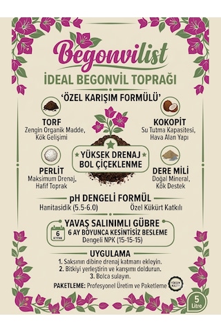 Begonvilist Profesyonel Begonvil Toprağı 5 Litre 5 L