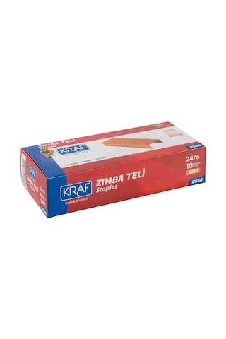 Kraf Zımba Teli No 24/6 Sarı 1000'li Paket