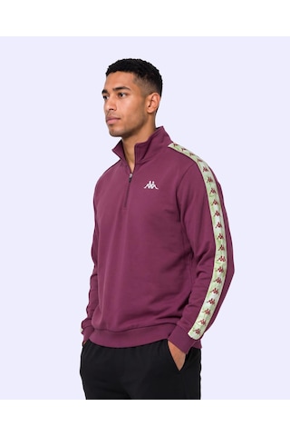 Kappa Authentic 222 Banda Pulliogt Erkek Bordo Regular Sweatshirt