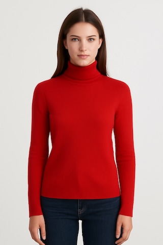 5 Li Paket Kadın Basic Tam Balıkçı Yaka Kazak Çok Renkli-6