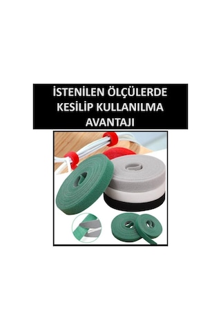 Kablo Toparlayıcı Cırtcırt Kablo Düzenleyici Airfryer 5 M Şarj Kablosu Koruyucu Kablo Sabitleme Gizleme