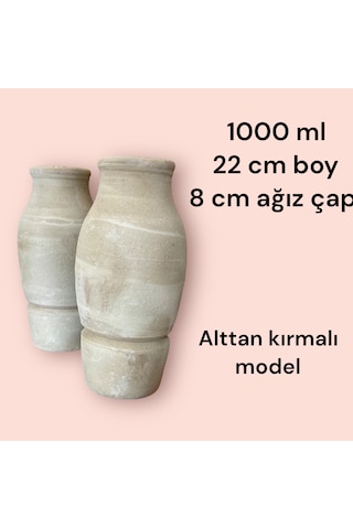 9'lu Testi Kebabı Testisi Alttan Kırmalı 22 Cm Gri