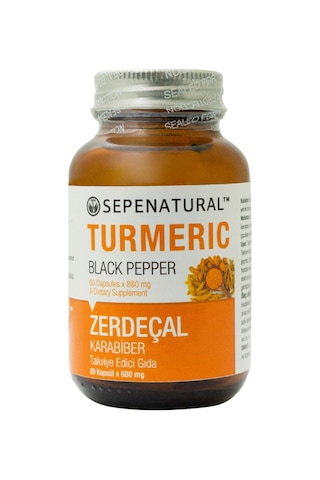 Sepe Natural Turmeric Blackpepper Zerdeçal Karabiber Full Potency 60 Kapsül x 880 MG