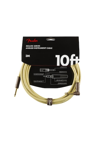Fender Deluxe Series Instrument Cable Tweed Açılı - 3 Metre Enstr