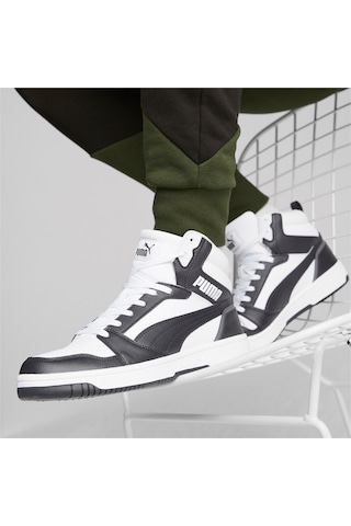 Puma Rebound V6 Bilekli Unısex Spor Ayakkabı 39232601 Beyaz - Siyah