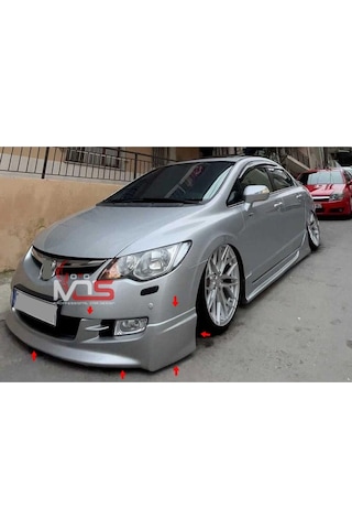 Honda Civic Fd6 Uyumlu Ön Tampon Eki Karlık Makyajsız Kasa Fiberglass Boyasız