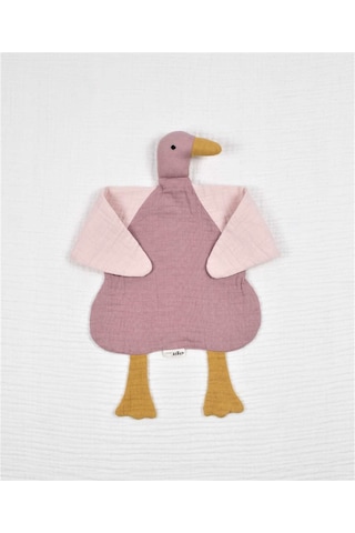 Cigit Ördek Müslin Uyku Arkadaşı Yıkanmıştır 35x35 Cm Pudra-bakır