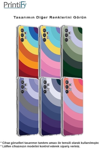 Xiaomi Redmi Note 11r Uyumlu Kamera Korumalı Renk Cümbüşü D Tasarımlı Şeffaf Kılıf