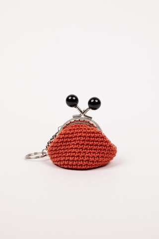 Fabric Craft Bag Mini Bozuk Para Cüzdanı Anahtarlık Klipsli Kiremit