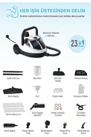 Livenzi WJ-578 1800 W Buharlı Temizlik Makinesi