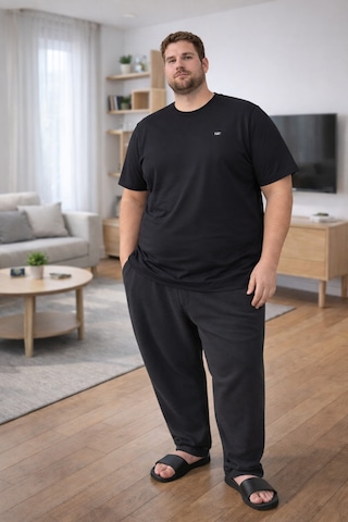 Akt Büyük Beden Erkek T-shirt 7xl-10xl Lyc Suprem Esnek Kumaş, Rahat Ve Dengeli Kalıp Siyah